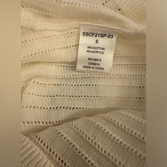 NWT Stitches and Stripes Sweater light beautiful design Size Small - Picture 5 of 6